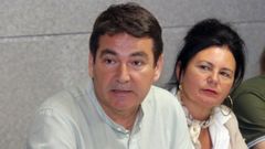 Manuel Su�rez, voceiro do BNG na Mancomunidade do Saln�s, durante un pleno do ente supramunicipal.