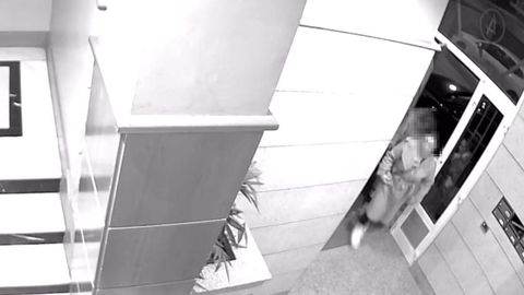 Una c�mara de seguridad de un edificio de Lugo donde hubo robos capt� a mujeres entrando y saliendo