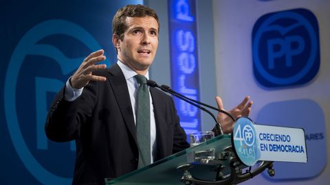 Pablo Casado advierte a Puigdemont de que puede acabar como Companys