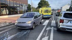 Lugar del accidente de tr�fico de este jueves en Sanxenxo