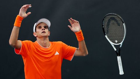 Rafa Jodar, instantes despu�s de lograr su primera victoria en un grande.