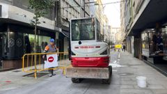 Vista de archivo de tareas de en la calle de la Iglesia a comienzos de ao.