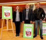 Marta Iglesias, Julio Sacrist�n e Antonio Seoane, onte.