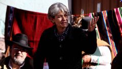 La directora de la Unesco, Irina Bokova durante su visita a las localidades del Cerro de Potos�(Bolivia)