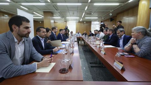 Mesa de seguimiento de Alcoa, celebrada este viernes en A Coru�a