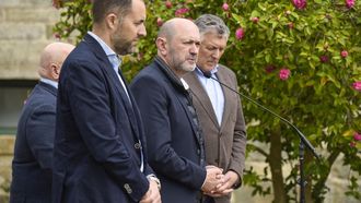 Rafael Louz&aacute;n, en el acto celebrado este jueves en el Pazo de Quint&aacute;ns, en Sanxenxo
