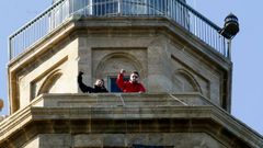Protesta en la torre de H�rcules