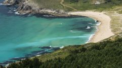 Playa de Mar de F�ra, en Fisterra, el punto de finalizaci�n de la ruta 
