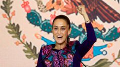 Claudia Sheinbaum, celebrando los resultados 