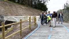 La conselleira de Vivenda e Planificaci�n de Infraestruturas, Mar�a Mart�nez Allegue, visit� el tramo de la senda ciclista entre O Milladoiro y Samtiago en el que se instalaron dos pasarelas
