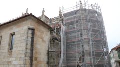 Obras de conservacin en la baslica de Santa Mara, en Pontevedra