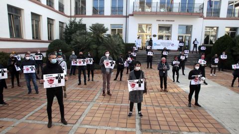 La concentraci�n de Monforte en defensa de la hosteler�a se celebr� junto al Ayuntamiento