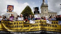 Los preferentistas estradenses se hab�an manifestado el d�a de la Festa do Salm�n.