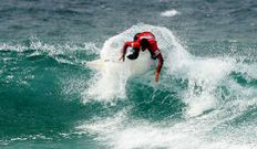 El mar estuvo revuelto durante las finales de ayer.
