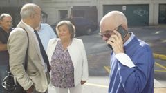Rafael Pillado a la espera de entrar en la vista oral en la que no compareci� el letrado de Navantia. 