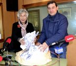 Susa Pi�eiro y Manuel Barreiro, ayer en Radio Voz. 