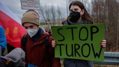 Protesta contra la mina polaca de Turow, pr�xima a las fronteras con Alemania y la Rep�blica Checa