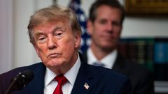 El presidente de Estados Unidos, Donald Trump, ayer.