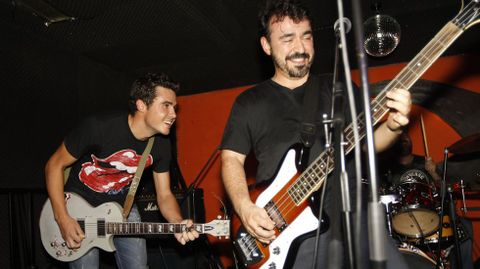 Durante el concierto de Vest en Madrid en el que G�mez Noya fue invitado a tocar