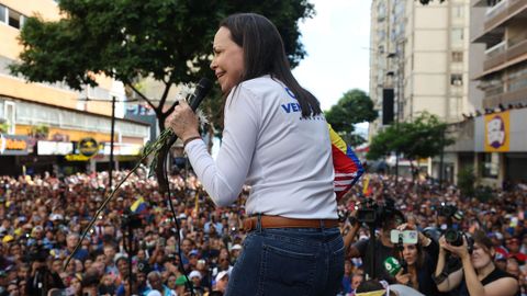 No tenemos miedo ha gritado Mara Corina Machado en sus palabras ante sus seguidores