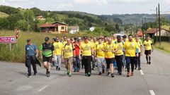 Los trabajadores de Alcoa en Avil�s emprendieron una marcha hasta Madrid para exigir una soluci�n para la f�brica