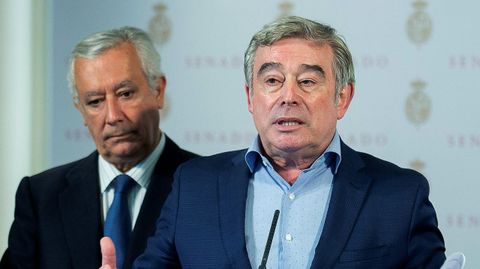 Jos� Manuel Barreiro, junto a Javier Arenas, en una imagen de archivo