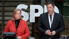 B�rbel Bas y Lars Klingbeil, en una rueda de prensa tras el resultado de Renania-Palatinado.