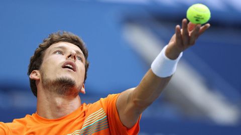 Pablo Carreo, durante el partido de semifinales, en el US Open