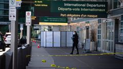 Exterior del aeropuerto de Vancouver, donde tuvo lugar un tiroteo