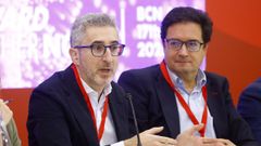  El ministro de Hacienda, Arcadi Espa�a, tambi�n intervino con el ministro de Transformaci�n Digital, Oscar L�pez, en la segunda y �ltima jornada de debates de la IV Cumbre en Defensa de la Democracia, de Barcelona