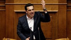 Tsipras, en el Parlamento