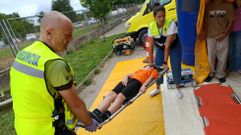 Las fotos del simulacro de emergencias en el Colexio Novo de Monforte