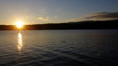 Atardecer desde el puerto de Tarago�a, Rianxo.