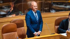 Moiss Rodrguez, diputado del PP en el Parlamento gallego, en su toma de posesin