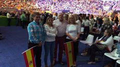 La direcci�n provincial de Vox de Asturias en el acto de Vista Alegre.