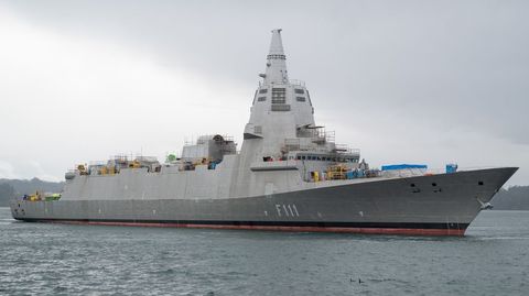 La fragata F-111 Bonifaz, que construye actualmente Navantia
