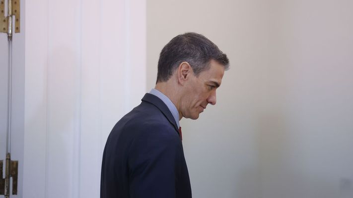 El presidente del Goberno, Pedro S&aacute;nchez, en la firma de acuerdos bilaterales con el L&iacute;bano.