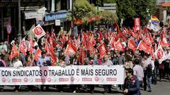 Imagen de archivo de una manifestaci�n del 1 de mayo en Ourense
