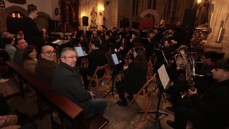 Concierto de la Banda O Landro en la iglesia de San Francisco. Viveiro