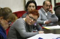 A alcaldesa no pleno do luns, no que o goberno estrenou a s�a condici�n de minoritario. 