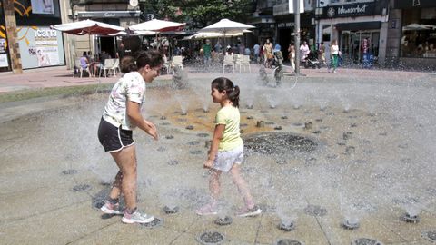 Plaza de Compostela, en Pontevedra, este martes