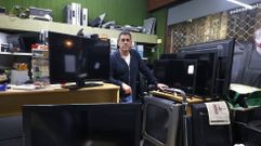 Taller de reparaciones de Corral, en la calle Arcebispo Malvar, de Pontevedra.