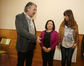Rey, Shiozawa y L�pez, ayer en la presentaci�n. 