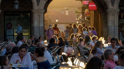 Terrazas en la Plaza Mayor de Salamanca