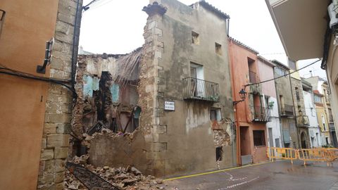 Una vivienda derrumbada por la dana en Castelln