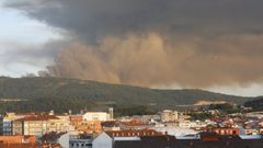 El incendio forestal en el monte de A Fracha, el pasado verano, fue visible desde toda la ciudad