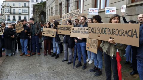 Marcha de profesores por el centro de Pontevedra