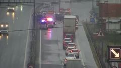 Imagen de la colisi�n en las c�maras de la DGT en Mos