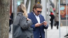 Francisco de Borb�n, acompa�ado de su abogada, tras su declaraci�n en la Audiencia Nacional