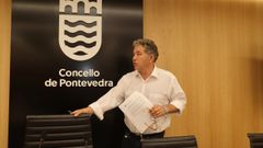 Fern�ndez Lores, este mi�rcoles en la sala de prensa del Concello de Pontevedra